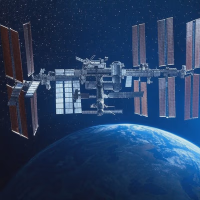 International Space Station above the earth