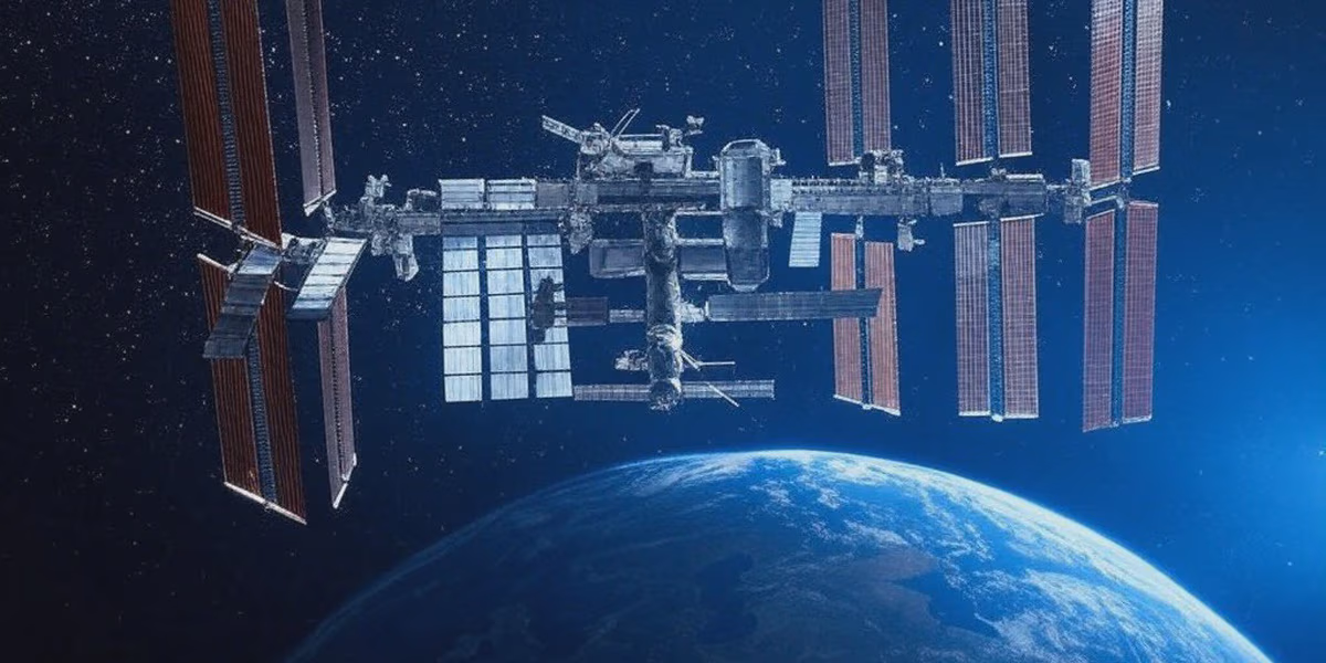 International Space Station above the earth