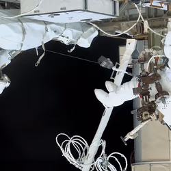 News image: NASA Astronauts McClain and Ayers Reenter Station and Complete Spacewalk