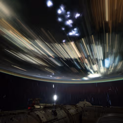 News image: Crew Sets Up Space Hardware to Make Fiber Optics and Brew Lunar Sake