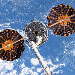 News image: Cygnus XL Cargo Craft Solar Arrays Deploy Powering Flight to Station