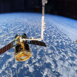 News image: Canadarm2 Grips Cargo Spacecraft, Spacewalk Prep and Biology Continue